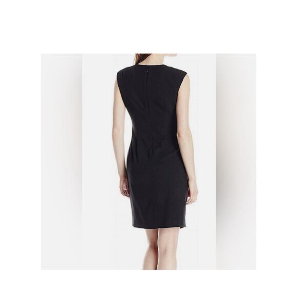 Calvin Klein Petite Cap Sleeve Side Ruched Sheath Dress - Picture 3 of 15